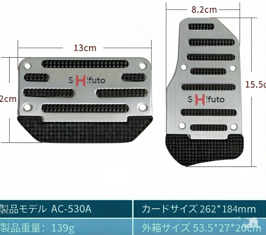 SHifuto オートバイ アルミステップペダル 滑り止め加工 カスタムパーツ 汎用モデル
